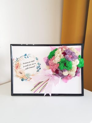 Tablou cu licheni La Multi Ani