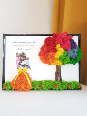 Tablou cu licheni Mama
